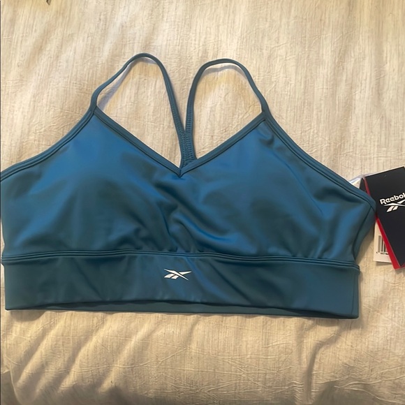 Reebok Blue Sports Bra Seamless Design - Picture 1 of 6